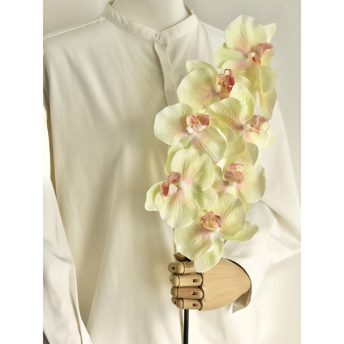 特価◎【造花】アスカ/コチョウラン×8 ソフトイエローピンク/A-34606