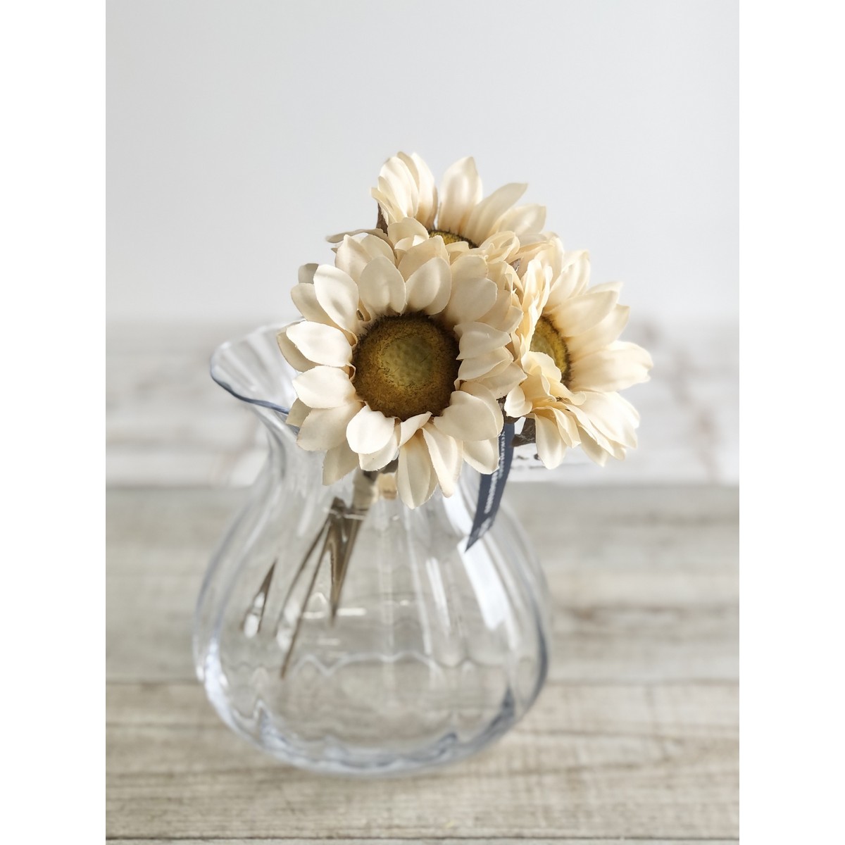 造花】YDM/ヒマワリバンドル ベージュ/FS-8352BE - 花材通販はなどんや