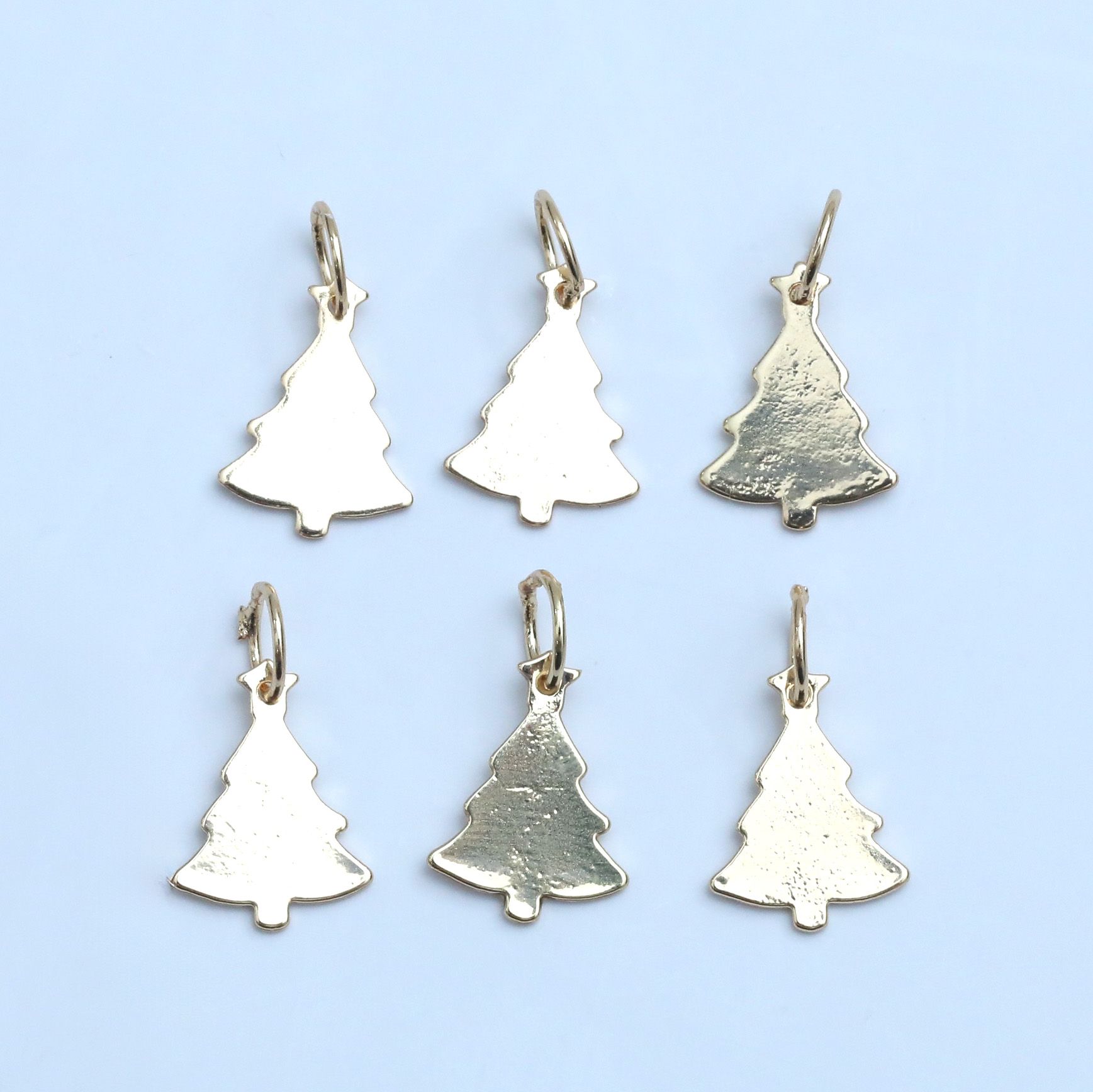 6個入り】メタルチャーム クリスマスツリー ゴールド | クロッチャショップ