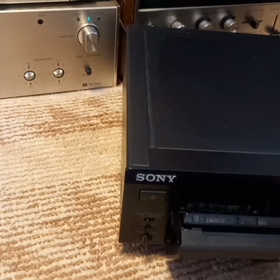 ソニーカセットデッキ TC-WE435とCD-4レコード録音済みメタルカセット