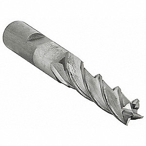 CLEVELAND SQUARE END MILL, CENTRE CUTTING, 4 FLUTES, ¼ IN MILLING
