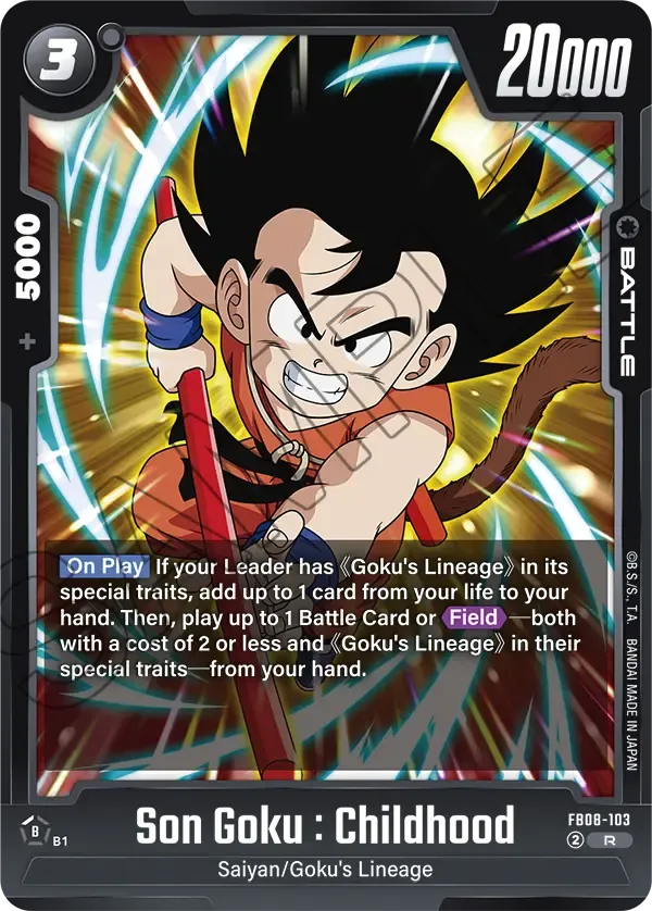 FB06-119 Son Goku : Childhood Dragon Ball Super Card Game Fusion