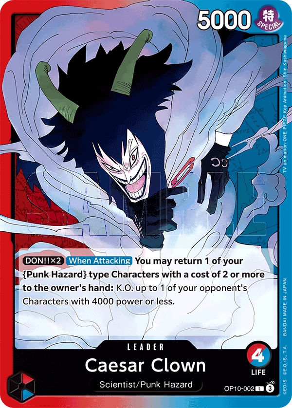 OP10-002 Caesar Clown One Piece Card Game Card | One Piece Card Game