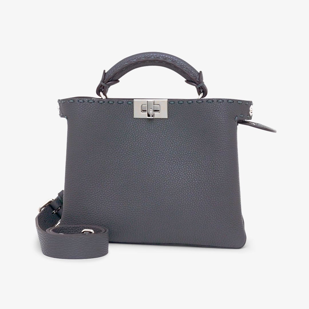 セレリア ピーカブー ソフト スモール カーフレザー グレー | Fendi