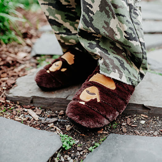 Men´s sandals A BATHING APE x Subu Ape Head Paffer Sandals Brown