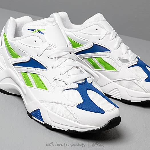 Women's shoes Reebok Aztrek 96 White/ Cobalt/ Semi Solar Green