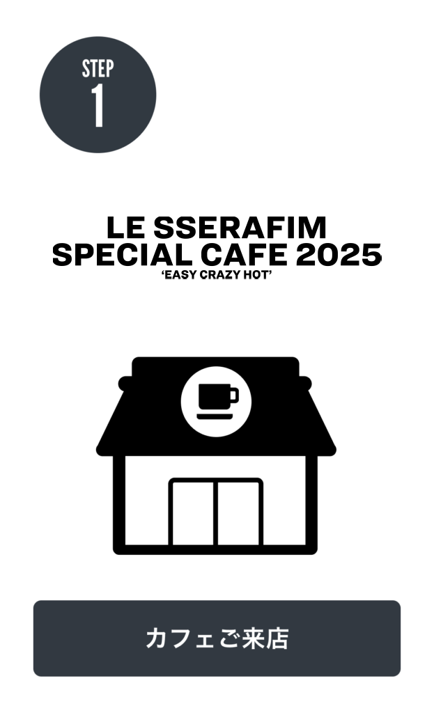 CAFE 限定くじご利用ガイド - LE SSERAFIM SPECIAL CAFE 2025 'EASY