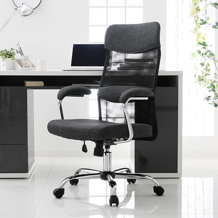 ファブリックがおしゃれなオフィスチェア・パソコンチェア(レッド/具