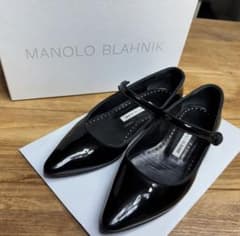 マノロブラニク エナメル フラットシューズ メリージェーン - メルカリ