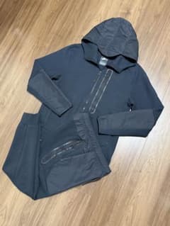 メンズM/S ブラック ウーブン テックフリース セットアップ 廃盤 NIKE