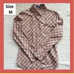 バーバリー 美品 ノバチェック シャツ ブラウス 希少 長袖 刺繍 ピンク