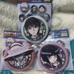 ハンターハンター 切り絵シリーズ 和紙缶バッジ イルミ キキョウ