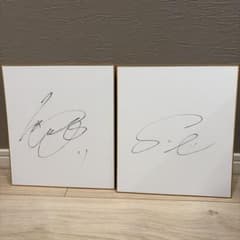 大谷翔平 ＆ ダルビッシュ有 サイン色紙セット - メルカリ