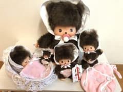 ベビチッチ 希少？ 女の子ぬいぐるみ5体ベッド、ホルダーセット 在庫