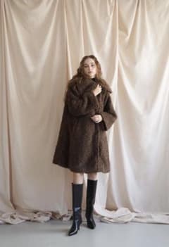 Acka layered collar boa coat - メルカリ