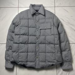 クレセントダウンワークス ボーイズマーケット別注 ダウンシャツ 紺白