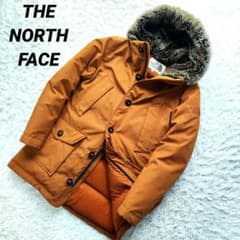 大人気】ノースフェイス☆ファー付きダウンジャケット 刺繍ロゴ - メルカリ