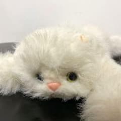 激レアサイズ！オオイケ 白いペルシャネコ ぬいぐるみ 希少 昭和レトロ