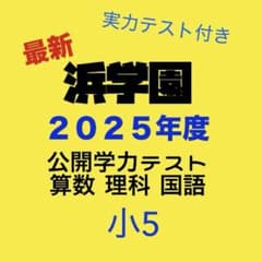 浜学園 小5公開学力テスト 最新2025年度 国語算数理科 三教科一年分