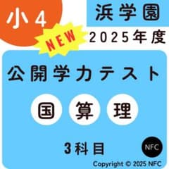 最新2025年度 浜学園 小4 公開学力テスト 国語、算数、理科 3科目