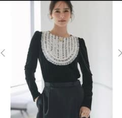 seventen by mihokawahito チュールフリルベロアトップス - メルカリ