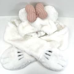 ディズニーリゾート ミニー ファンキャップ マフラーキャップ ホワイト