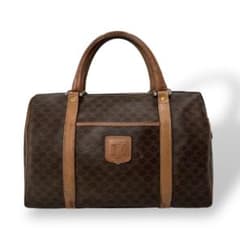 セリーヌ ミニボストン トリオンフ マカダム柄 PVCレザー オールド y2k