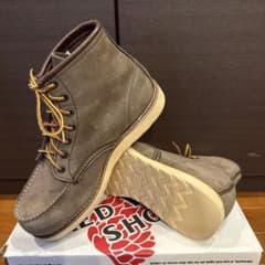 良品•縦羽タグ•8EE】レッドウィング2877ヌバックレザー グレージュ