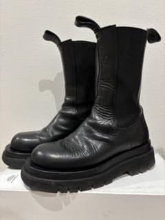 ボッデガヴェネタ 35ブラック レザー サイドゴアブーツ - メルカリ