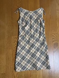 Burberry チェック柄 ノースリーブワンピース 36 - メルカリ
