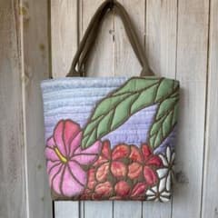 ハワイアンキルトバッグ♪ハンドメイドバッグ♪朝を迎えるハワイ