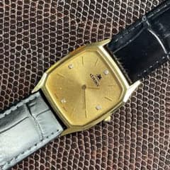 elvence クォーツ式 18Kゴールド 金無垢 ダイヤ付き 腕時計 - メルカリ