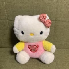 ハローキティ ぬいぐるみ チェック柄 アンティーク レトロ サンリオ