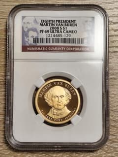 ヒ*ロ様 NGC PF69☆2008 アメリカ 8代大統領 1ドル コイン 硬貨 - メルカリ