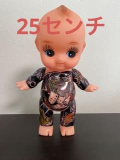 刺青キューピー ブラックワーク 置物 キューピー人形 タトゥー人形