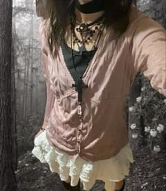 カーディガン 森ガール ダークコア フェアリーグランジ y2k レース