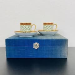 タイ王室御用達 ロイヤルポーセリン ベンジャロン カップ＆ソーサー2客