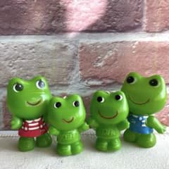 ケロちゃんコロちゃんソフビ4体コルゲンコーワ陶器製企業物昭和レトロ