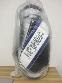 新品 HONMA ゴルフキャディバッグ ホワイト ブラック/ブルー プロ譲渡