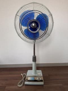 昭和レトロ ナショナル 扇風機 青3枚羽根 タイマー付 動作良好 - メルカリ