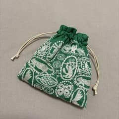 ミナペルホネン ハンドメイド jungle relief green 巾着 - メルカリ