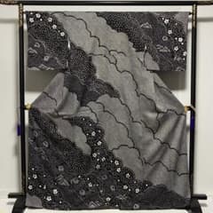 D167 訪問着 藤娘きぬたや 総絞り 花模様 正絹 着物袷 極美品 - メルカリ