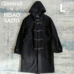 90s グローバーオール キングストン ダッフルコート ヘリンボーン 黒 L