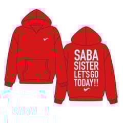 サバシスター let's go today パーカー XL赤 新品 - メルカリ