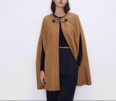 美品・即発送】ZARA MANTECOケープコート ポンチョ キャメル S - メルカリ