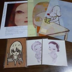 奈良美智展示物 クリアファイル2枚 ポストカード2枚 りんご箱ポスト