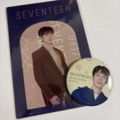 SEVENTEEN WONWOO 缶バッジ&フォトカードセット - メルカリ
