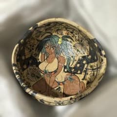 深見文紀 弥七田漫画織部茶碗 真作保証 共箱 - メルカリ