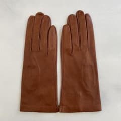 未使用 セルモネータ レザーグローブ ブラウン 革手袋 裏地無し サイズ