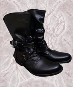 00s studs black belt boots archive 27cm - メルカリ